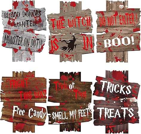 Joytplay 6pack Halloween Decorations Outside Yard Signs Scary