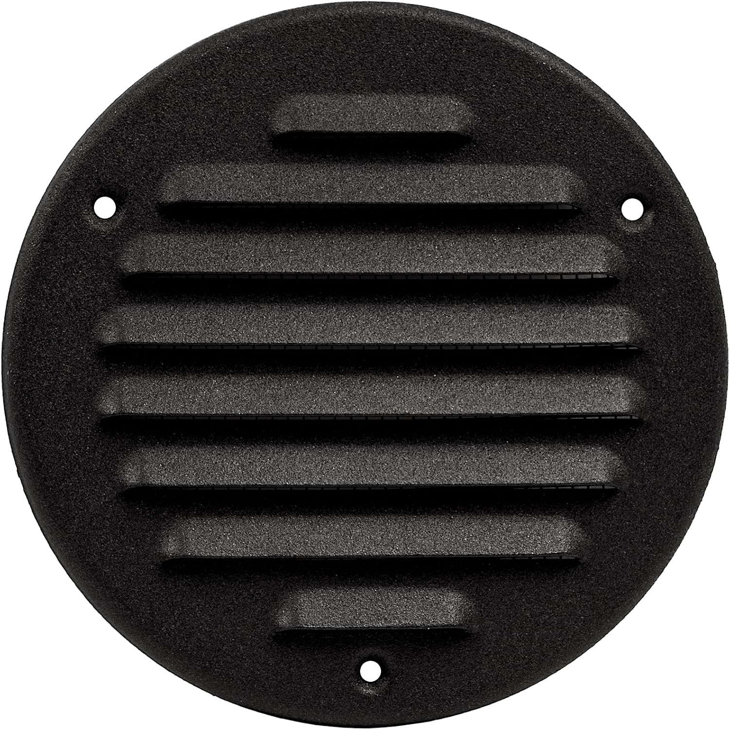 Registers, Grilles & Vents - ECOPRO VENT Black Metal 4'' Inch Round Ventilation Grille - Inside/Outside use - (Grille: 4''Ø/Cover Area: 5.25''Ø) - Air Vent Louver - Available 9 Sizes / 2 Types / 3 Colors.