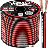Install Link 14 AWG Gauge Speaker Wire Cable (OFC), 100-Feet, Car or Home Theater