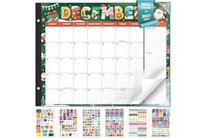 Ospelelf Desk Calendar 2026-2027 Large 22"x17" Monthly Family Planner Pad with Protective Cover 18 Months January 2026 - June 2027 Season