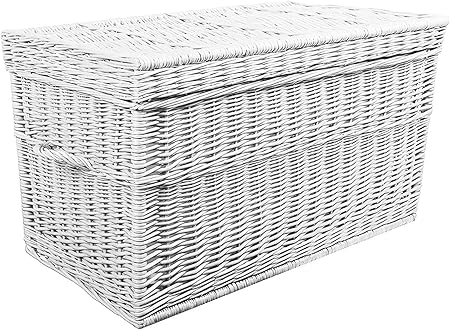 white wicker toy chest