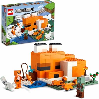 LEGO Minecraft The Fox Lodge 21178 Official Set with Fox Figures