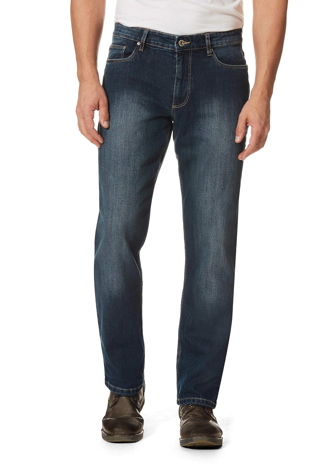 Hero Denver Regular Straight Stretch 7105 Herren Jeans, 7646 heavy dark
