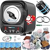 KomeStone K2 Elite Professional Rock Tumbler Kit, Ultra Quiet & Cutting Edge Brushless Motor Rock Polisher for Adults & Rock 