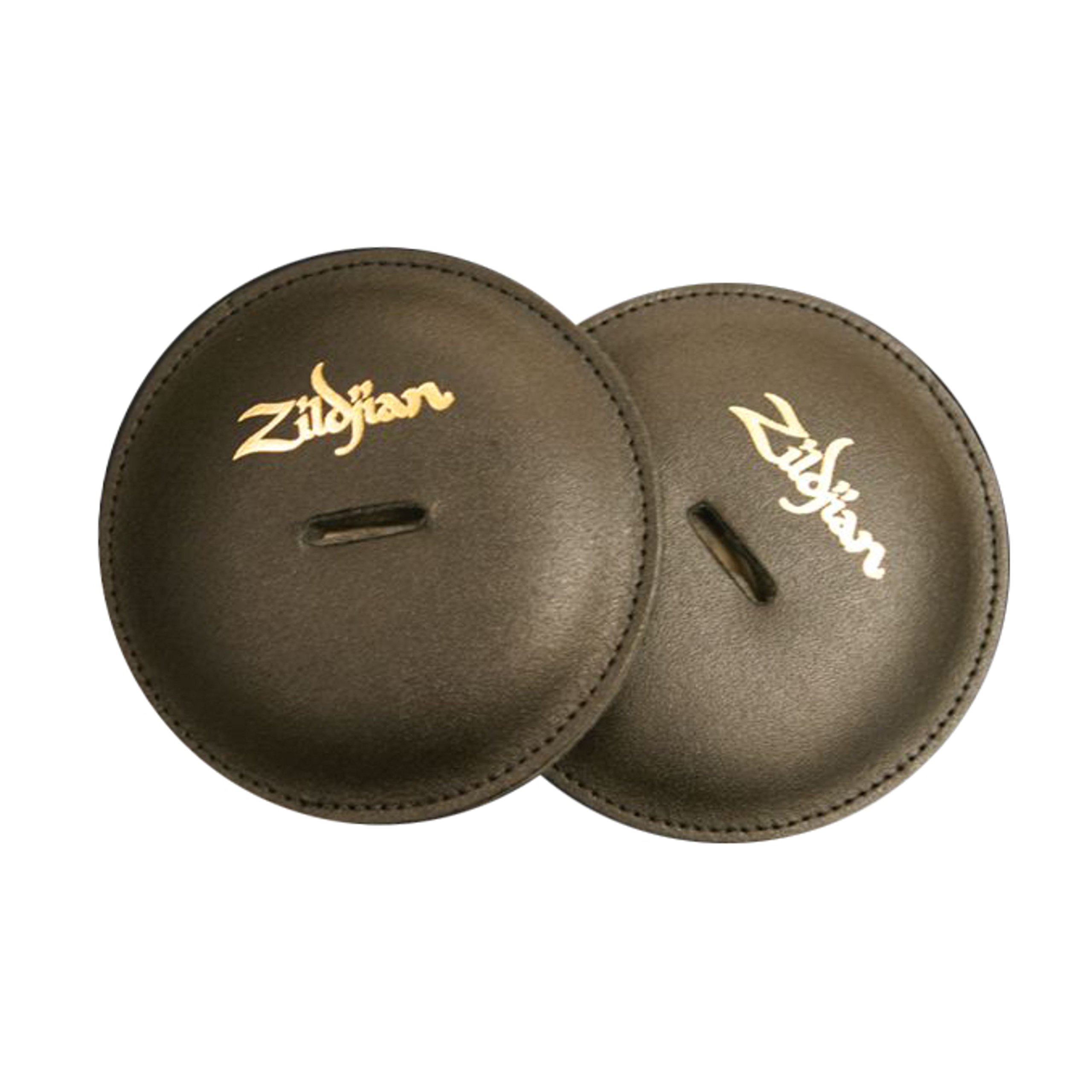 Zildjian P0751 Leather Hand Cymbal Pad, Black, pair