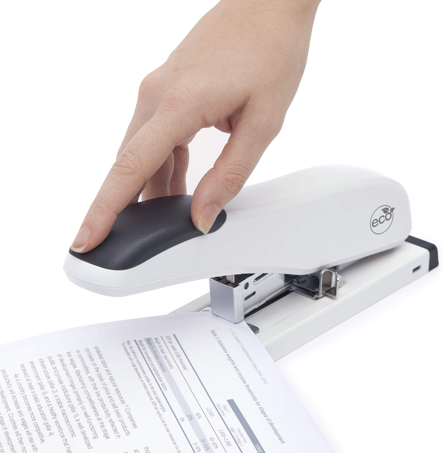 Rapesco Heavy Duty Stapler, ECO HD-100, 100 Sheet Capacity, White (1386) : Office Products