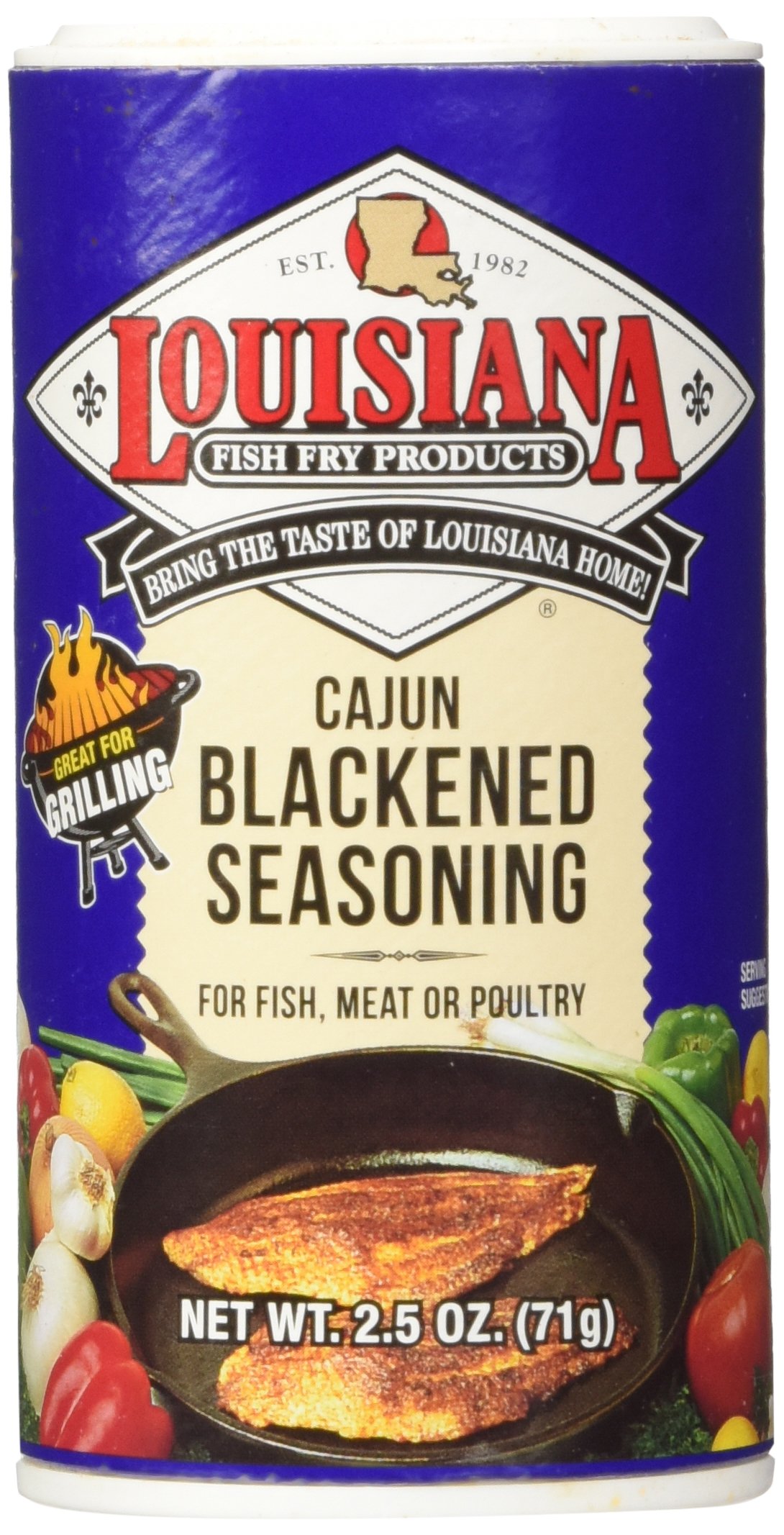 Louisiana Fish Fry Cajun Seasoning 8 Oz (2 Pack) Grocery
