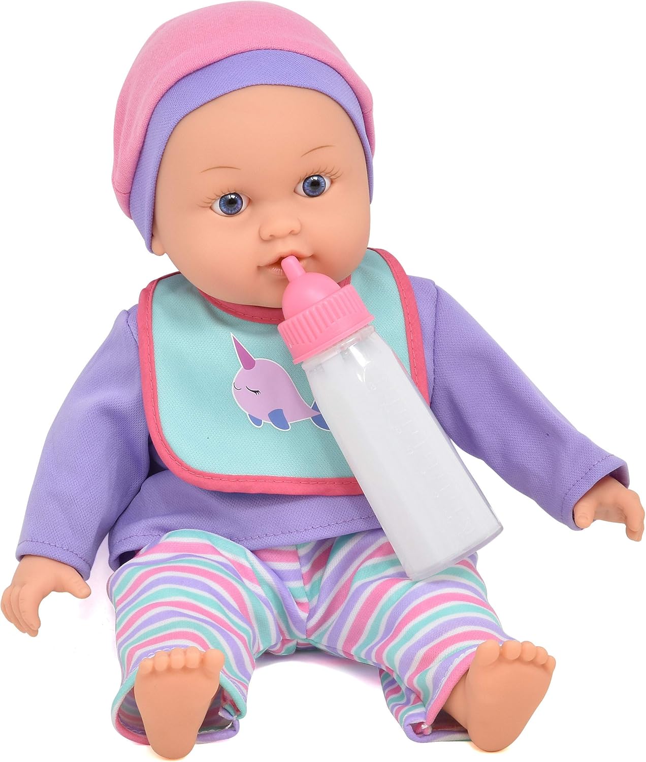 Baby Doll with Toy Accessories Set Magic Disappearing Milk Bottle 14 Inch Soft Body Baby Doll with Clothes Diaper Bag and Bib: Toys & Games