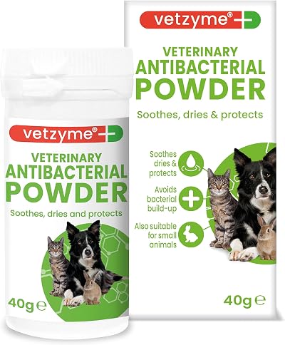Vetzyme Veterinary Antibacterial Powder for Dogs Cats Small Pets 40g