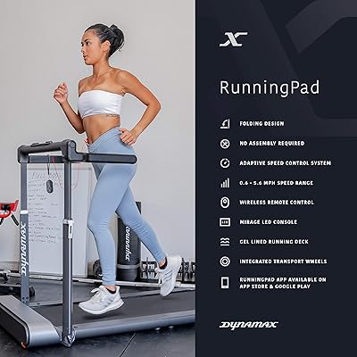 dynamax runningpad folding treadmill