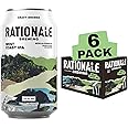 Rationale Brewing Non Alcoholic Beer, West Coast IPA, Premium Craft NA Beer, Low Calorie Zero Alcohol Alternative, Award Winning Non-Alcoholic Drinks, 6 Pack 12oz Cans