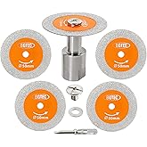 BGTEC Diamond Mini Glass Cutting Saw Blade - 5PCS 2" (50MM) Glass Cutting Dics with 5/8"-11 Thread Flange for Glass Jade Crys