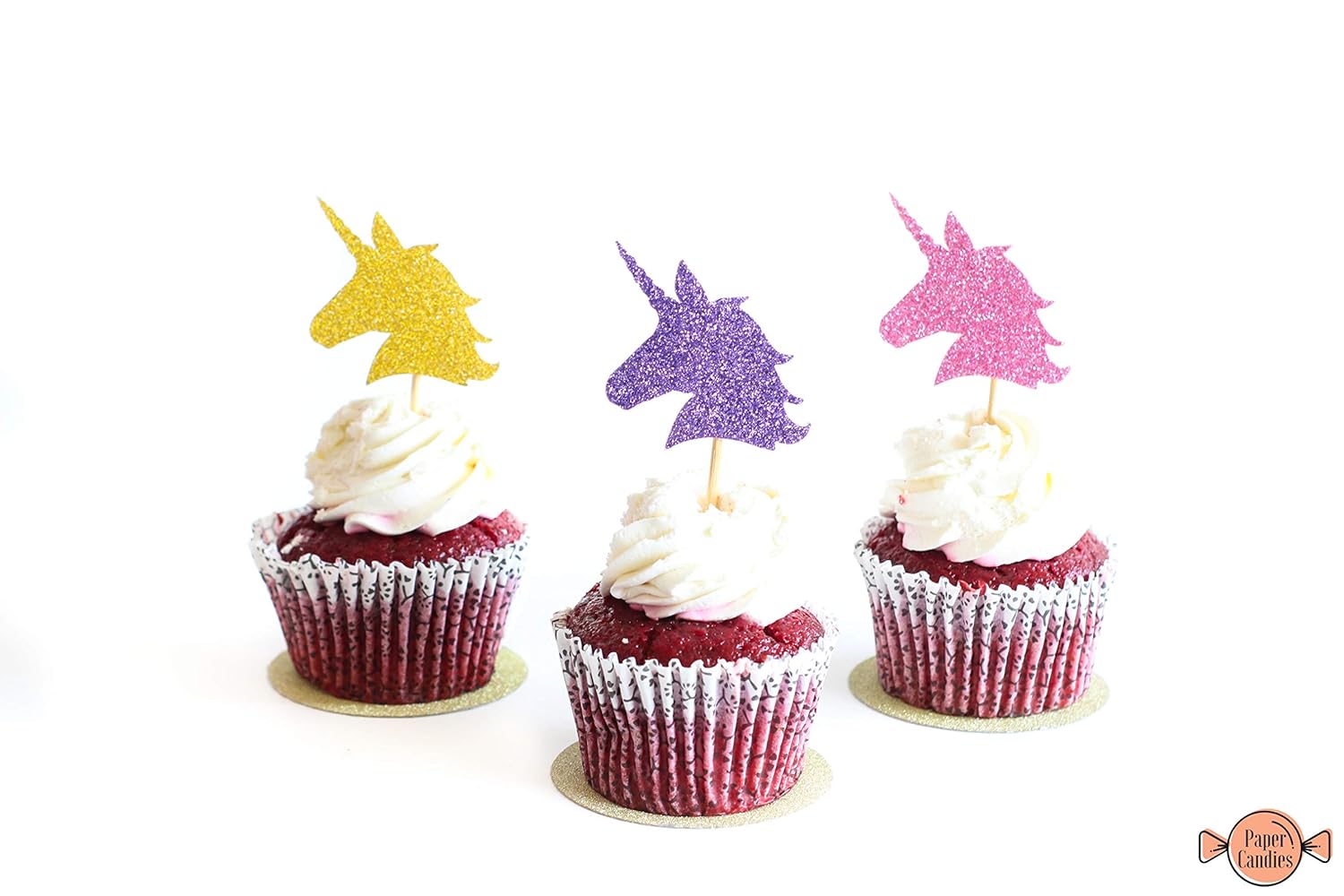 amazoncom unicorn head cupcake toppers unicorn party decorations