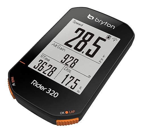 Bryton Rider 320T GPS Bike/Cycling Computer, Sensor