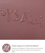 YSAGi Non-Slip Desk Pad 60x35 cm Waterproof PVC Leather Dark Pink view 4