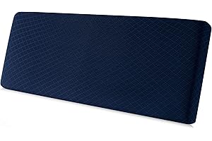 CHUN YI Stretch Couch Cushion Covers, RV Seat Cushion Covers, Individual Replacement Sofa Cushion Covers, Soft Chair Sofa Seat Cushion Slipcover with Elastic Bottom Jacquard Fabric (Large, Dark Blue)