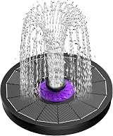 SZMP Solar Fountain with Glass Panel 7 Nozzles 3.5W Bird Bath Pump