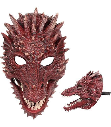 Amazon.com: Zagone Studios Noir Dragone Dragon Face Latex Mask