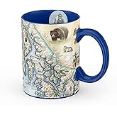 Xplorer Maps Alaska Inside Passage Map Ceramic Mug (16oz) – BPA-Free Coffee Cup for Hot & Cold Drinks – Perfect for Office, Home, or Gift