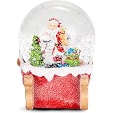 RAZ Imports 2022 No Place Like Home 5" Santa with List in Sleigh Base Water Globe