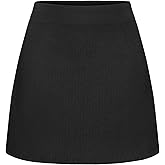 Timormode Mini Skirts for Women High Waisted Corduroy A-Line Skirt Basic Casual Fall Winter Pencil Skirts