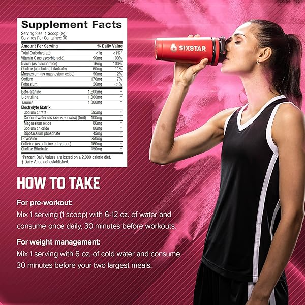 SIX STAR PRE-WORKOUT EXPLOSION, WATERMELON (30 SERVINGS) – PREWORKOUT ENERGY POWDER SUPPLEMENT FOR MEN & WOMEN – PRE WORKOUT DRINK MIX WITH CREATINE & BETA ALANINE – SPORTS NUTRITION PRODUCTS