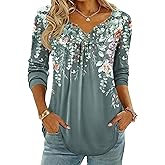 Zeagoo Womens Tops Long Sleeve Shirts Boho Tops for Women 2026 Fall Blouses Ladies Sweatshirts Spring Fashion Clothing