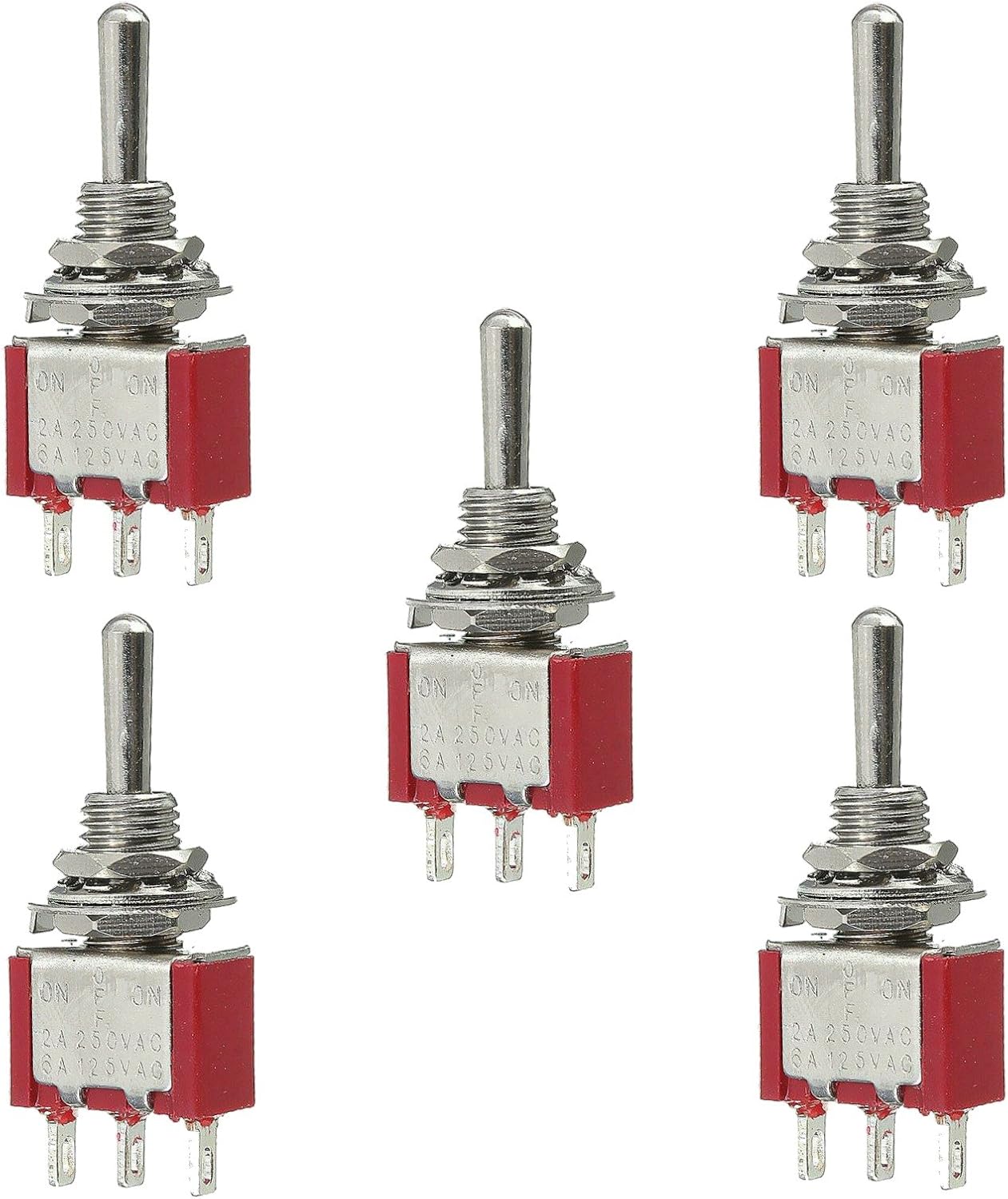 (On) Off (On) Momentary Mini Toggle Switch SPDT (Pack of 5) Amazon.co