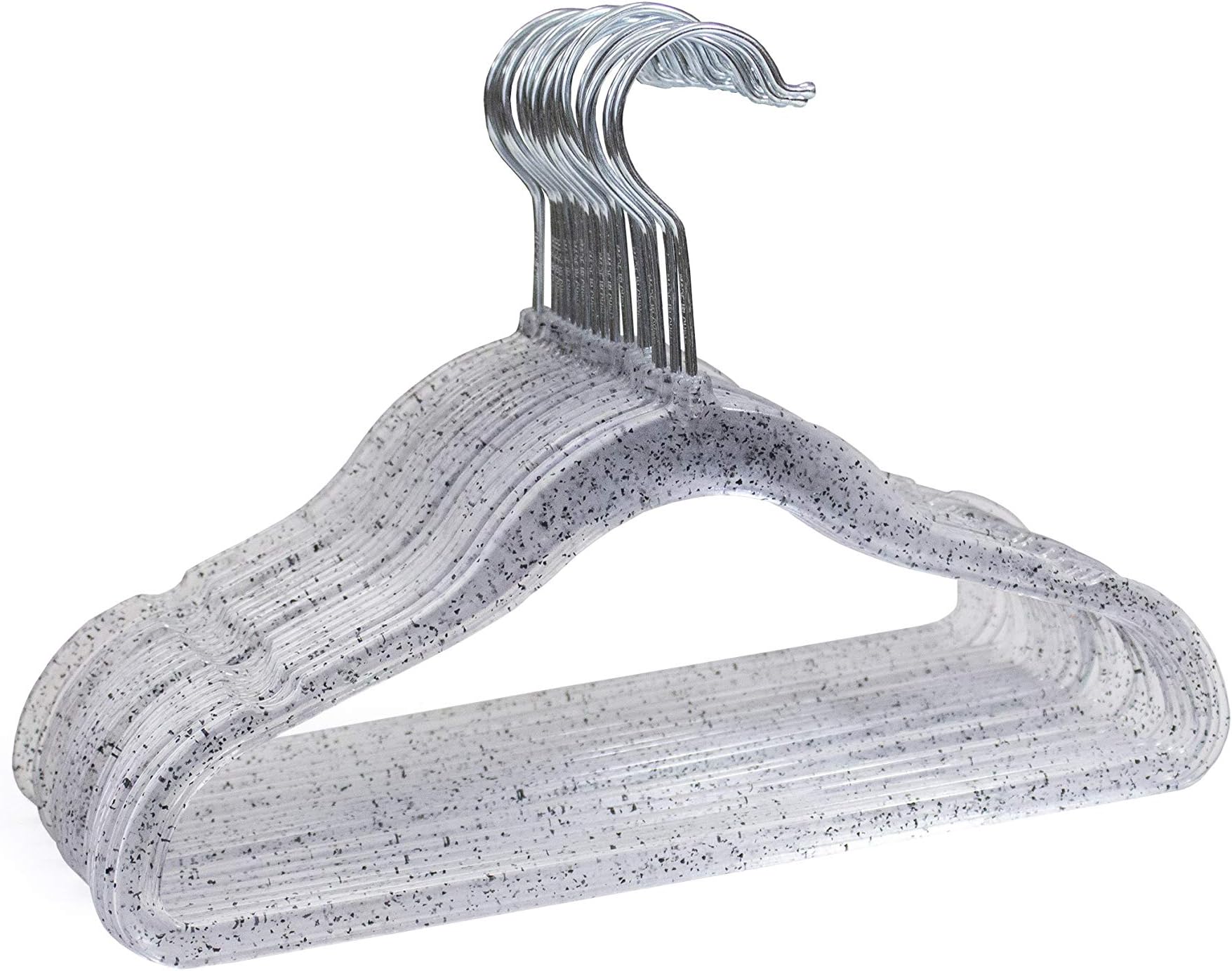 (40 Pack) Juicy Couture Kids Clear ABS W/Silver Glitter and ZINC Shiny Hook