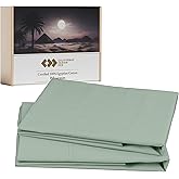 California Design Den 100% Egyptian Cotton King Size Pillow Cases 2, Sateen Weave, Soft, Breathable King Pillow Cases 2 to fit King Size Pillows - Mint Green