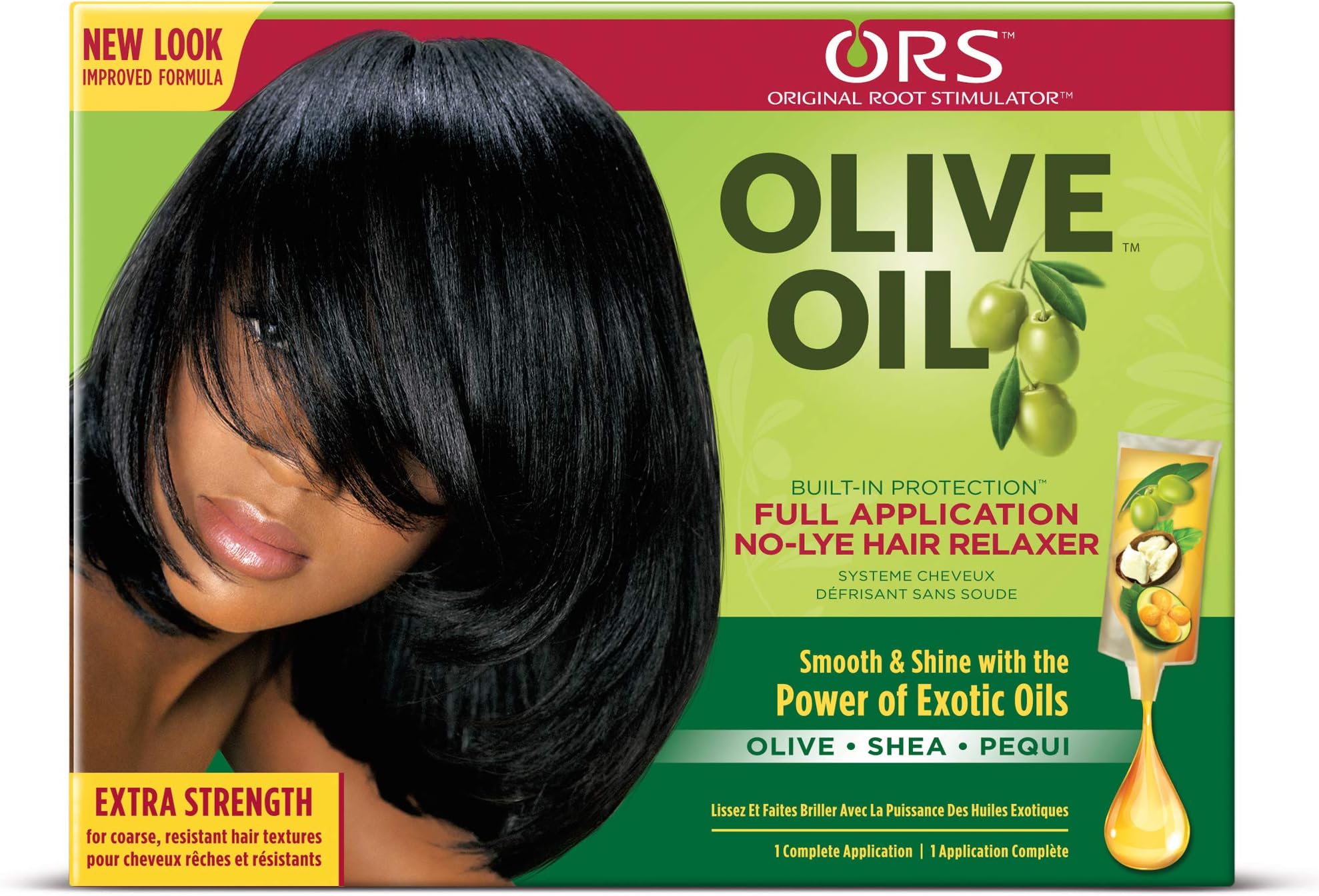 ORS Olive Oil Built-In Protection Full Application No-Lye Hair Relaxer - Extra Strength (Pack of 1)