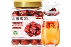 Haomly Jujube Date,10.58 oz/300g,Natural Health Snack,Sweet & Chewy & Delicious Dried Dates,Large-size Red Date for Snacking, Brewing Tea, Soup, Baking, Oatmeal,Improve sleep,No Additives