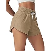 ODODOS Women's Performance Shorts Ultra Soft odSTRATUM Tech Mid Rise Relaxed Shorts with Pocket 3" Inseam Moisture Wicking