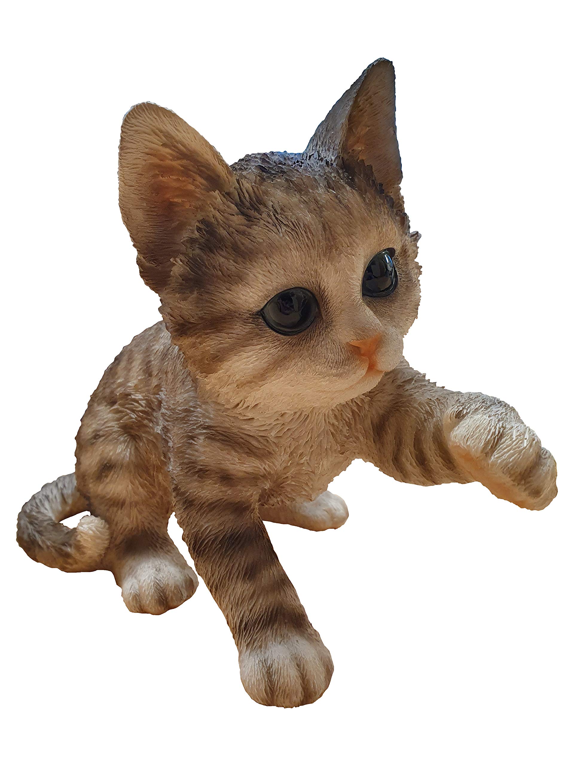 Vivid Arts Sitting Playful Tabby Kitten Detailed Home or Garden Decoration (RL-AT83-D)
