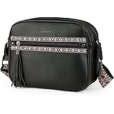 FADEON Crossbody Bags for Women Designer Vegan Leather Crossbody Purse Multi-pocket Medium Shoulder Bag with Card Slots