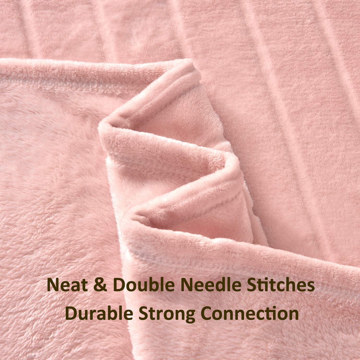 Bertte Throw Blanket Super Soft Cozy Warm Blanket 330 GSM Lightweight Luxury Fleece Blanket for Bed Couch- 50"x 60", Pink: Home & Kitchen