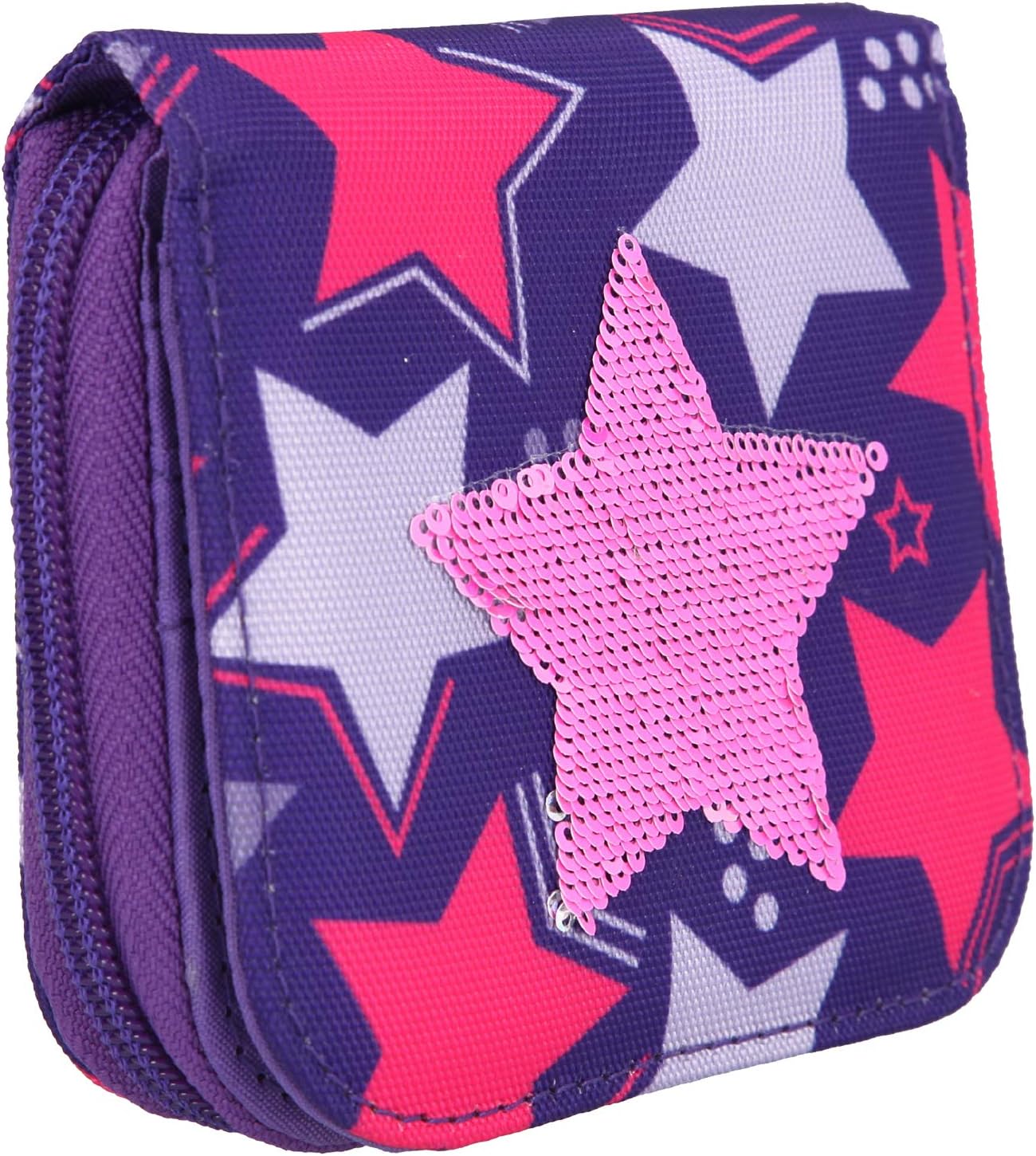 Depesche 10675 TOPModel Wallet with Star Made of Sequins, Approx. 10 x 11.5 x 3 cm, Plain, One Size - Image 4