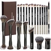 MAANGE 20 Pcs Makeup Brushes with Gift Box, Double-End Multi-functional Makeup Brushes for Blending Liquid Powder Concealer C