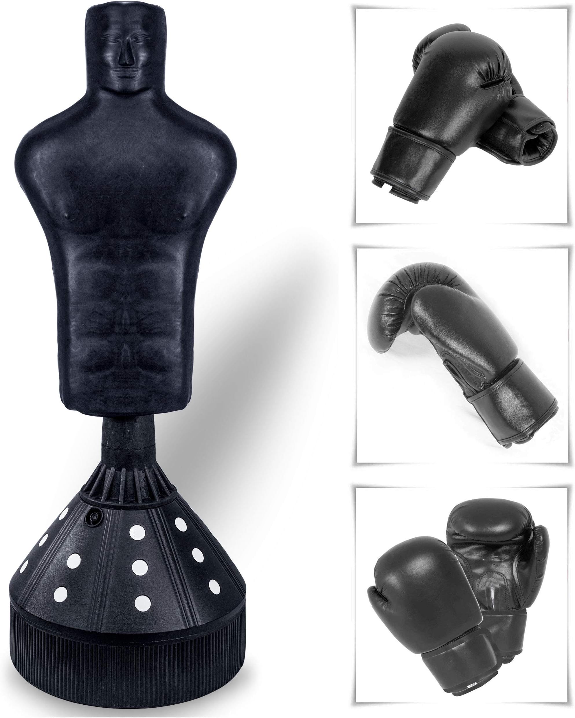 Lions 6ft Free Standing Punch Bag Boxing Stand Martial Arts Fitness Kick Punching Training BoB Man Torso Dummy + Free Boxing Gloves