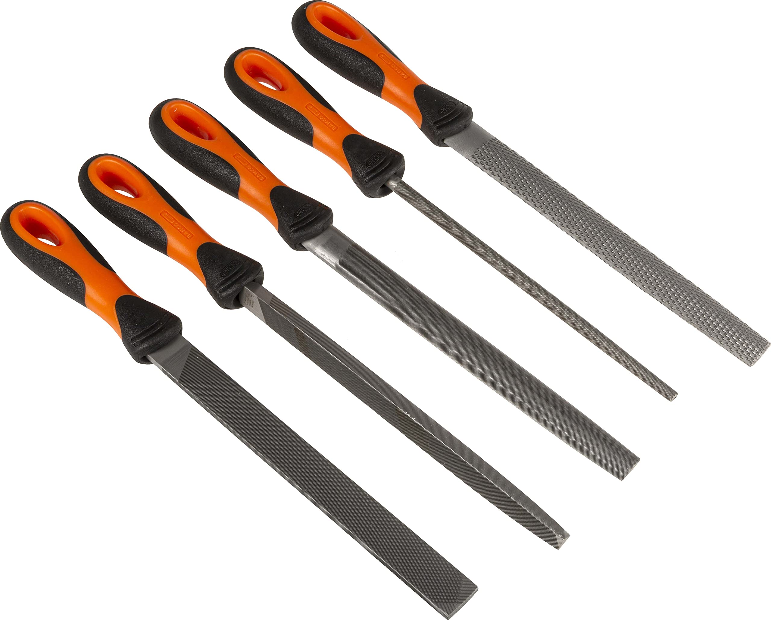 Bahco 1-477-08-2-2 Engineers File Set, 200mm Length, 5 Pieces