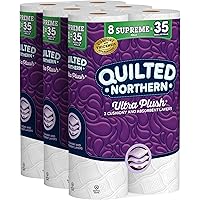 Quilted Northern Ultra Plush Toilet Paper, 24 Supreme Rolls = 105 Regular Rolls, 3-ply Bath Tissue