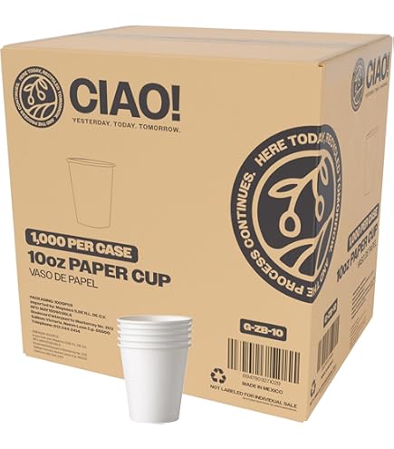 Amazon.com: Wincup H10S Foam Cups, 10 oz, White 1000 Count : Health &  Household