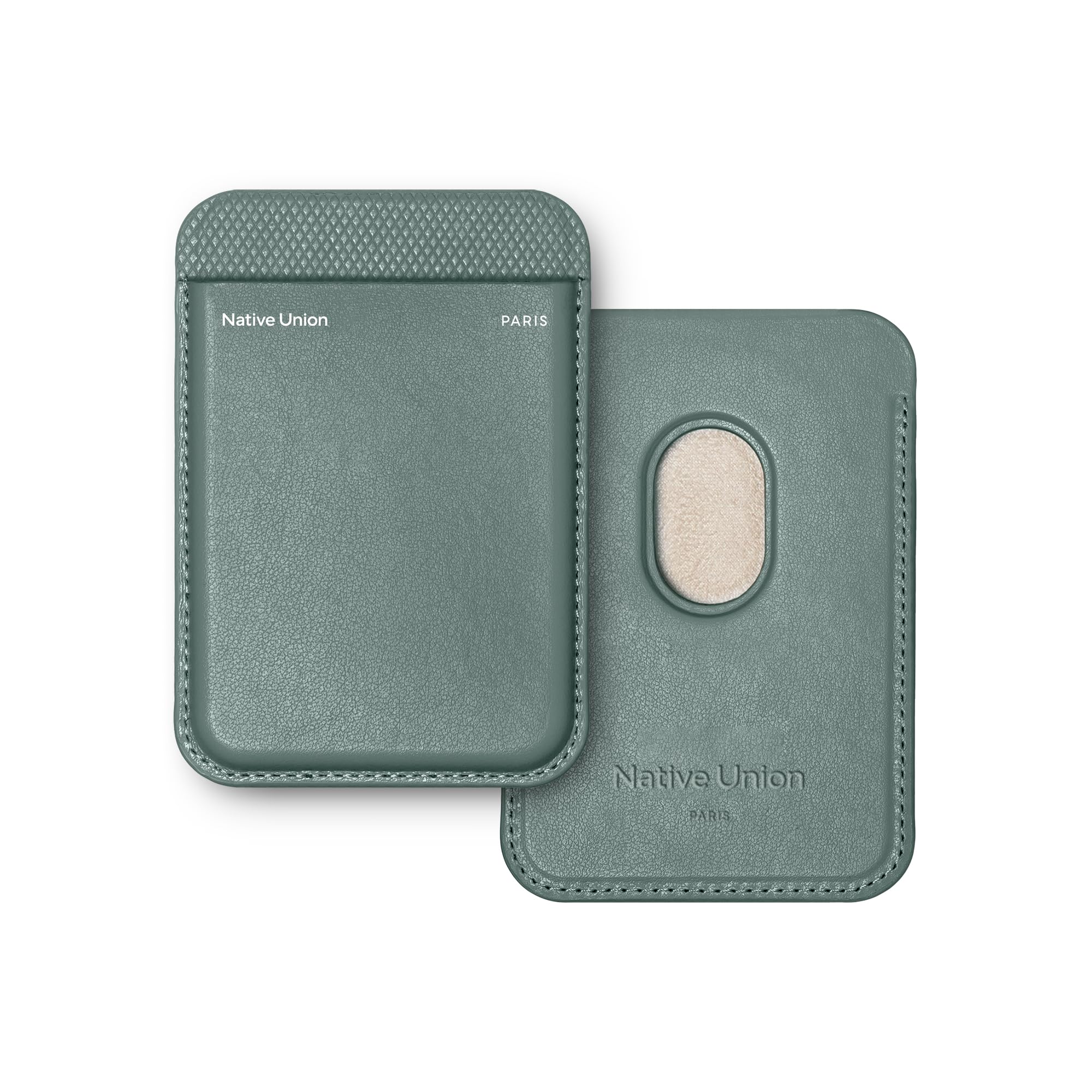 Native Union (Re Classic Wallet | Magnetic – MagSafe Compatible Card Holder for iPhone Air, 17, 16, 15, 14 – Extra Secure & Ultra Slim – Safely Stores 3 Cards – Recycled Materials (Slate Green)