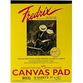 Fredrix Creative Series White Canvas Pad, 9" x 12"