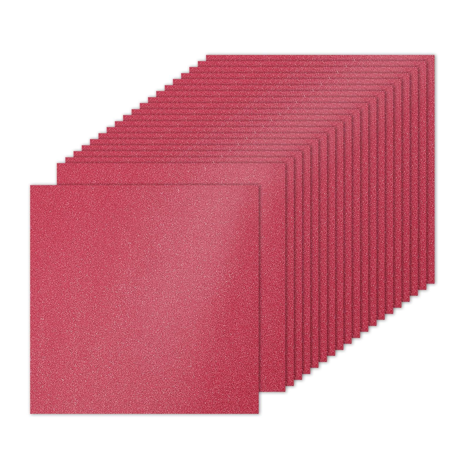PATIKIL 20 Sheets Dark Red Glitter Cardstock 10 x 10 in, Glitter Card Stock Paper Square Premium Sparkly Paper Craft Cardstock Paper 250gsm for Scrapbook Card DIY Art Wedding Party