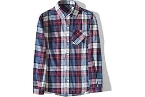 Tronjori Boy's Long Sleeve Button Down Woven Shirt