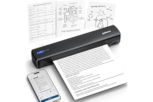 Portable Printer,Inkless Printer Wireless for Travel Compatible with iOS, Android