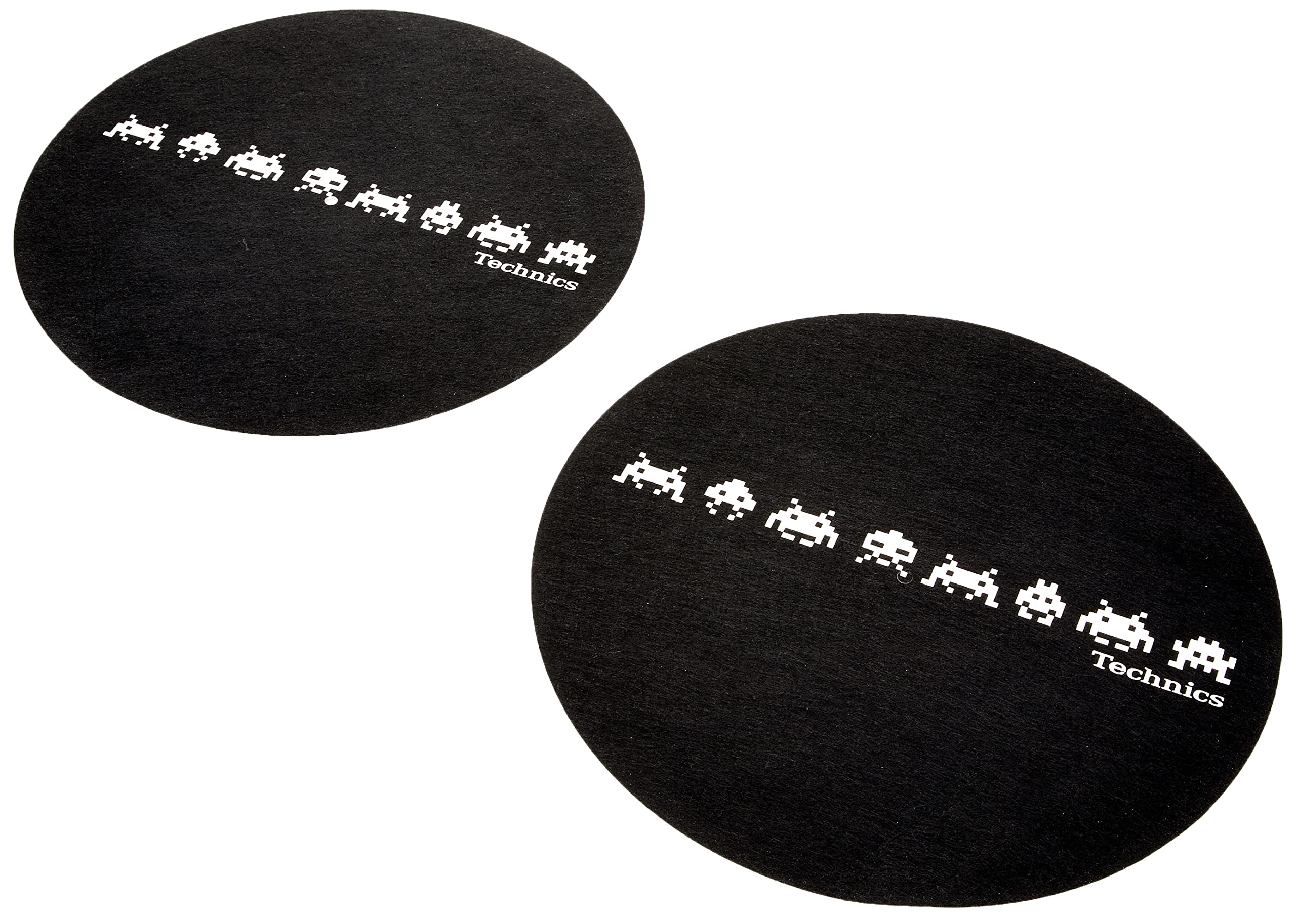 Magma 60687 Technics Slipmat Space Invaders, black,white