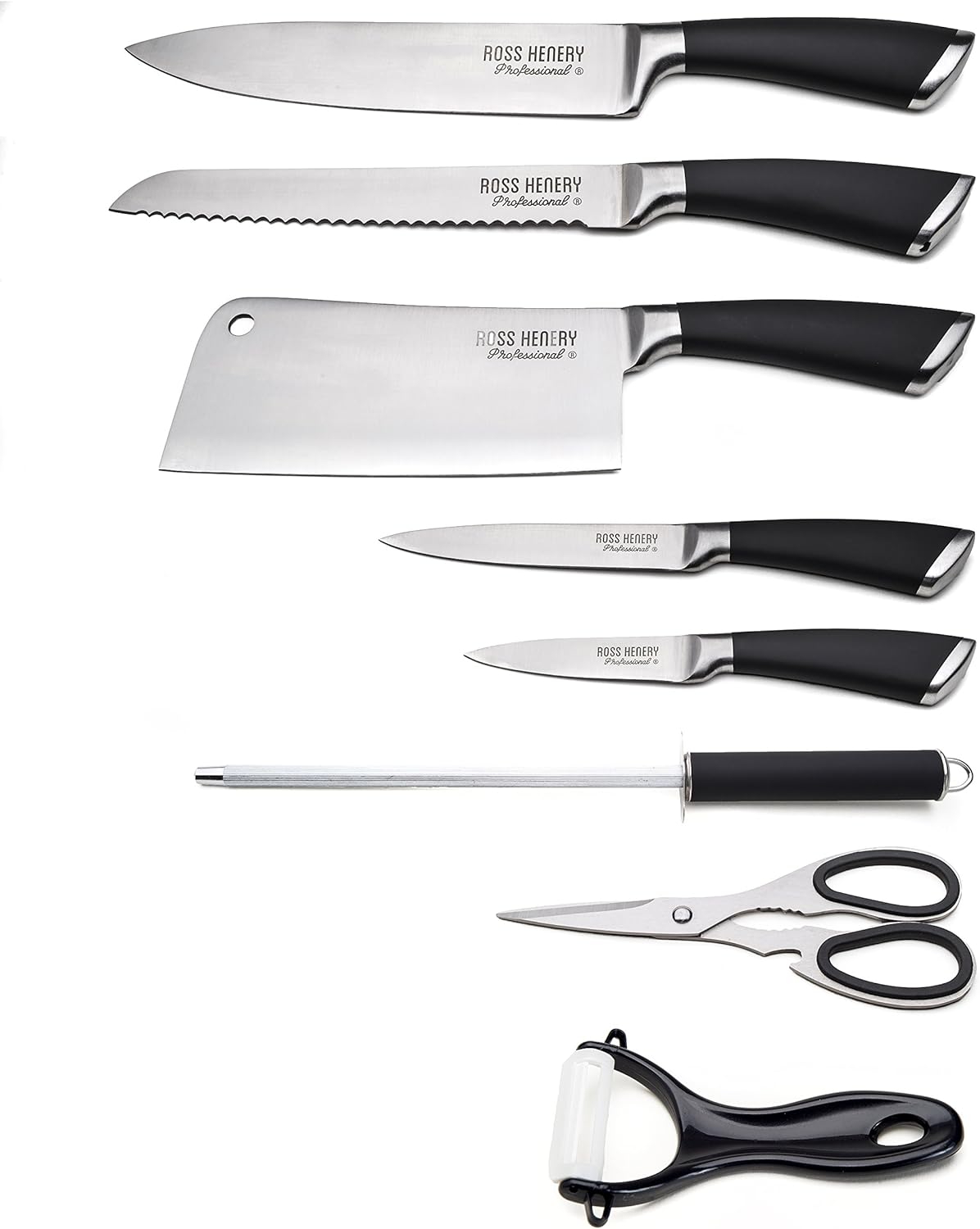 Ross Henery Professional Stainless Steel 8 Piece Kitchen Knife Set