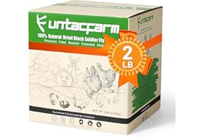 Funtacfarm 2LB Dried Black Soldier Fly Larvae for Chicken, Dried Mealworms Premium Grade High Protein Chicken Treat for Layin